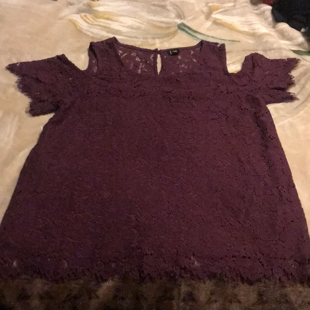 Open shoulder blouse